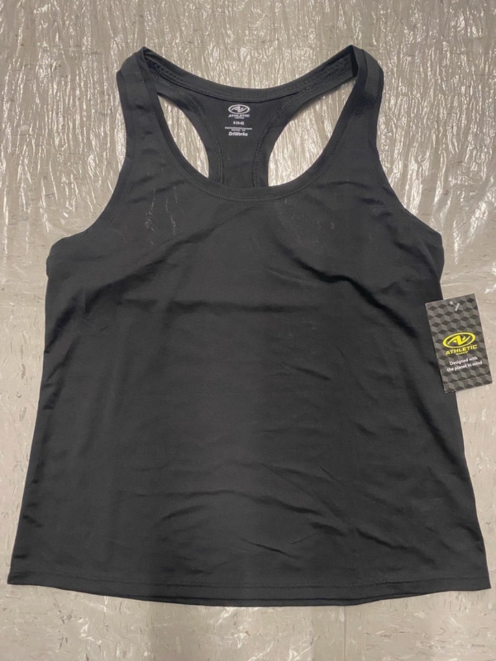 Athletic Works Black Racerback Performance Tank